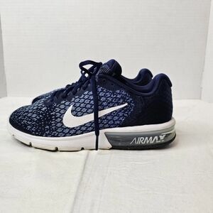 Nike Air Max Navy Blue Running Shoes with White Swoosh